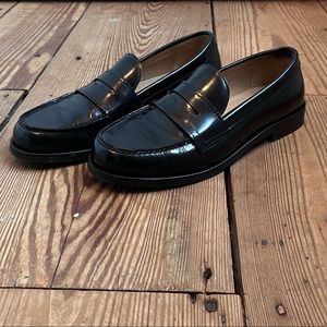 & Other Stories Black Leather Penny Loafers Size 36
